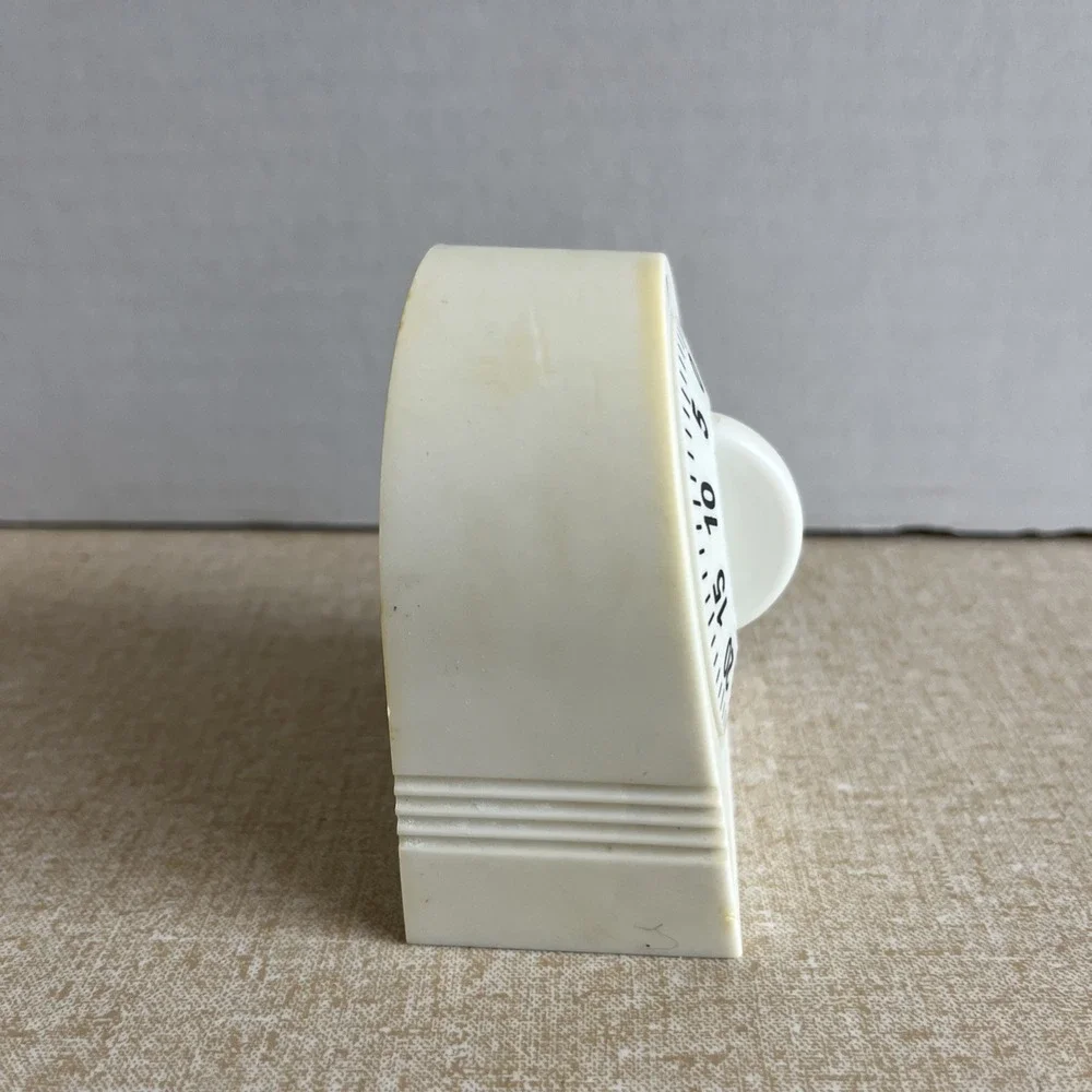 Unbranded Vintage Mechanical Kitchen Timer 60 Minute Ivory Wind Up Analog